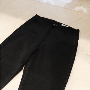 Rag & Bone Flat Front High Rise Pull-on Elastic Waist Black Denim Jeans, M